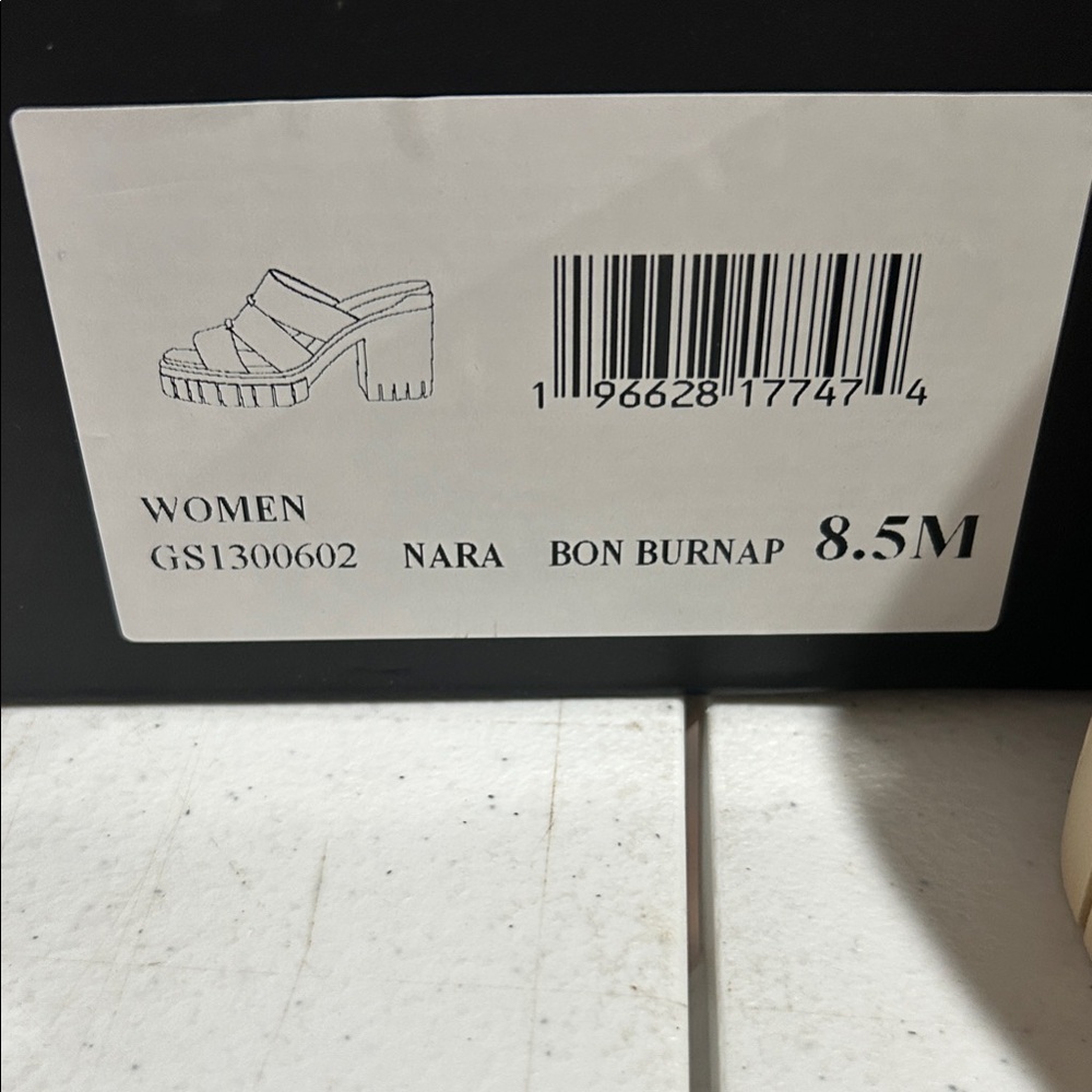 MIA Cream Triple-Strap Platform Mules New - Picture 3 of 4